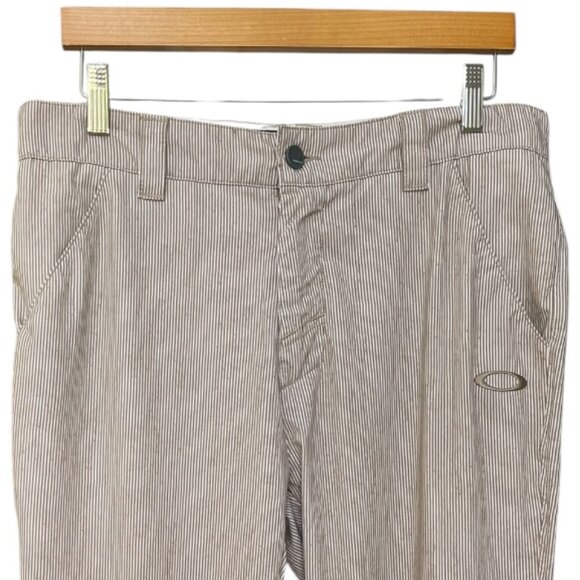 Oakley Pants 32Wx32L Stripe Turnpin Golf Stretch Lightweight Performance Logo - Picture 3 of 13